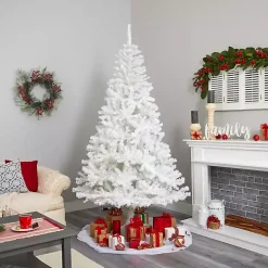 7.5 ft. Pre-Lit LED White Christmas Tree