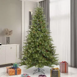 7.5 ft. Pre-Lit Multicolor Spruce Christmas Tree