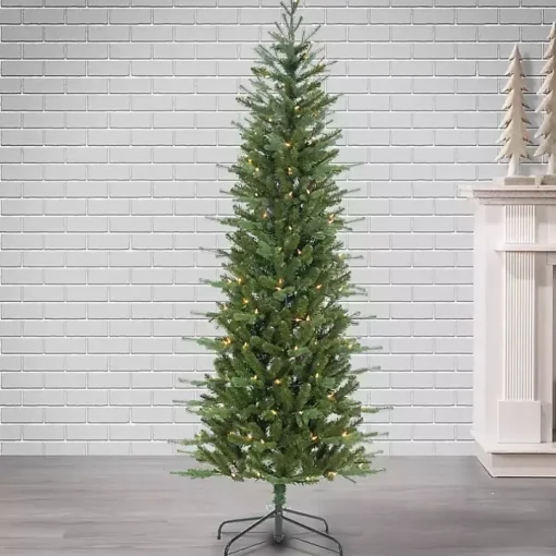 6.5 ft. Pre-Lit Narrow Dover Pine Christmas Tree
