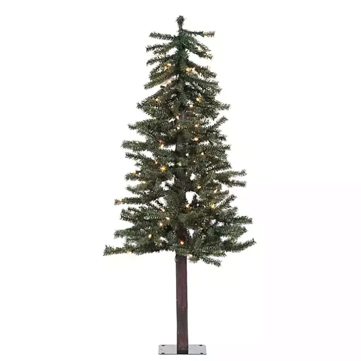 4 ft. Pre-Lit Natural Alpine Christmas Tree