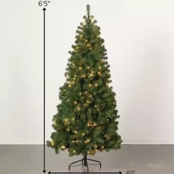 6.5 ft. Pre-Lit Pine Christmas Tree