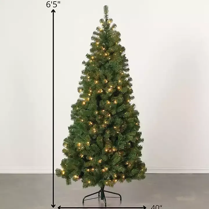 6.5 ft. Pre-Lit Pine Christmas Tree