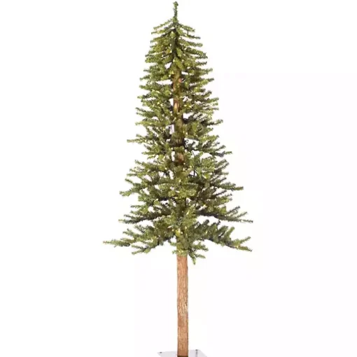 6 ft. Pre-Lit Warm Natural Alpine Christmas Tree