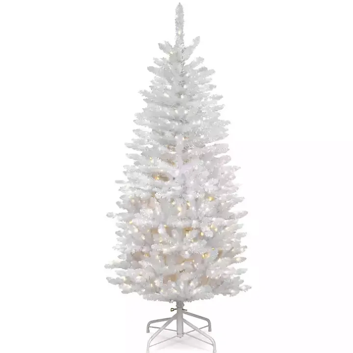 4.5 ft. Pre-Lit White Kingswood Fir Christmas Tree