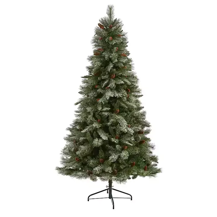 7 ft. Snowy Pine & Pinecones Christmas Tree