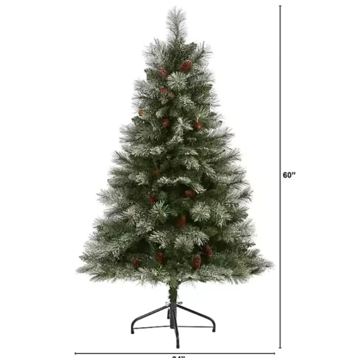 5 ft. Snowy Pine & Pinecones Christmas Tree