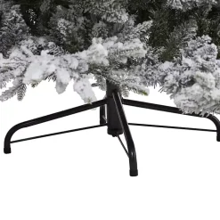 8 ft. Warm Lit Flocked Fraser Fir Christmas Tree