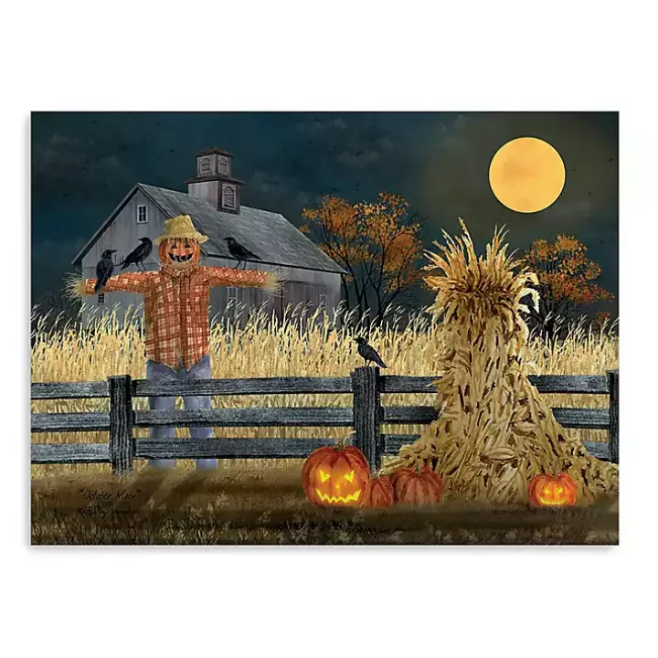 Full Moon Scarecrow Canvas Art Print, 18x24