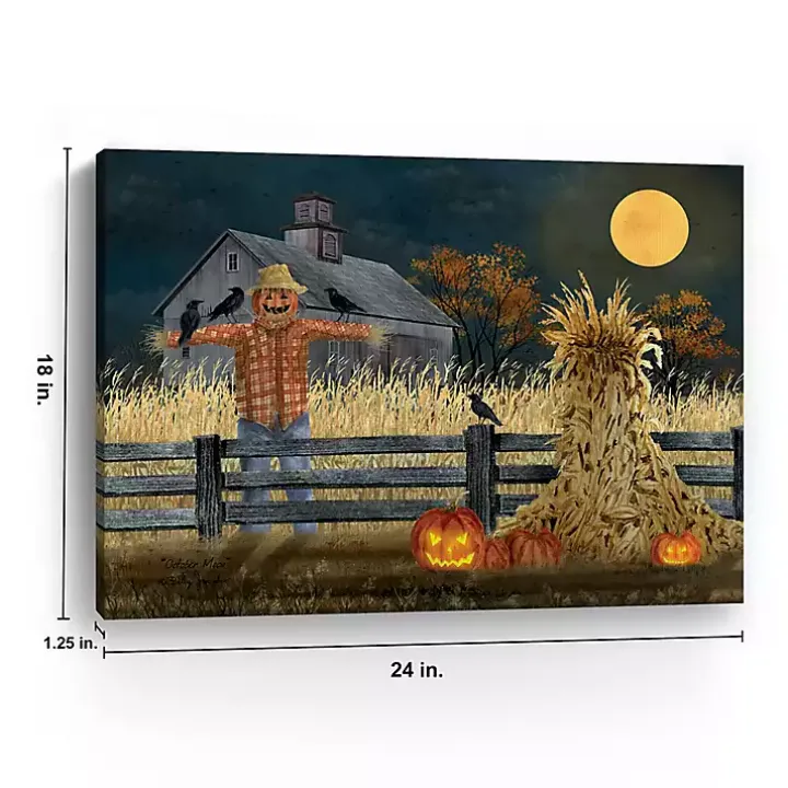 Full Moon Scarecrow Canvas Art Print, 18x24
