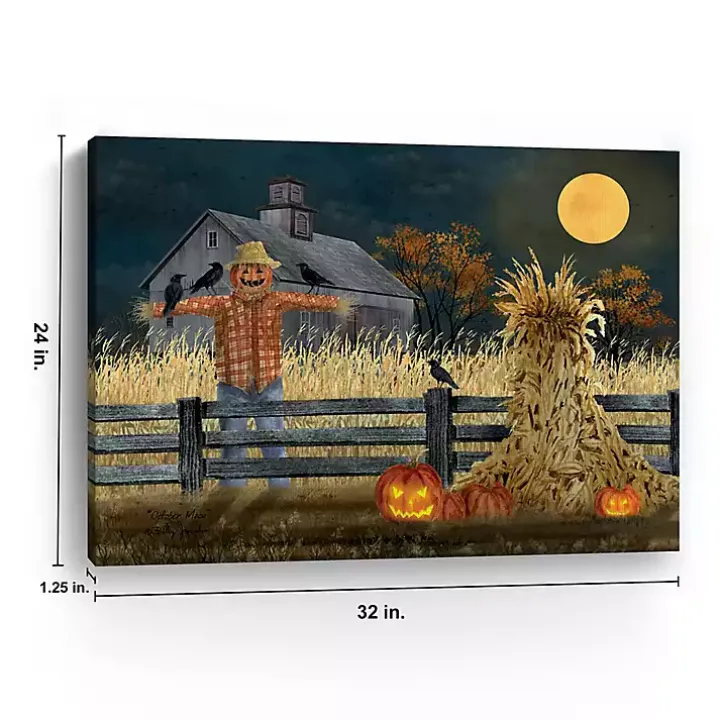 Full Moon Scarecrow Canvas Art Print, 24x32
