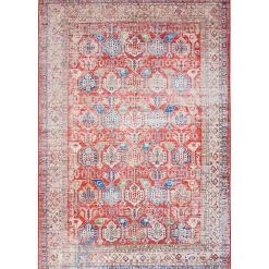 Fulton Red Traditional Area Rug, 5x7