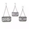 Galvanized Hanging Bucket Planters, Set of 3