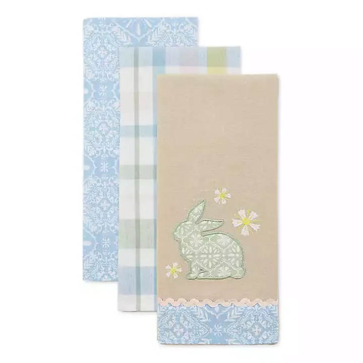 Garden Bunny Kitchen Towels, Set of 3