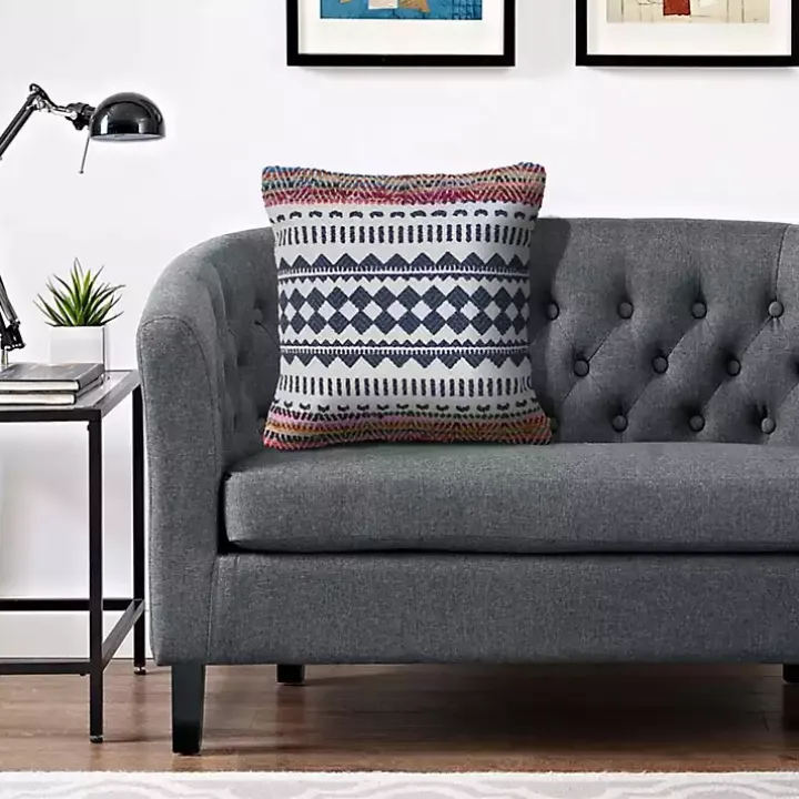 Geometric Stripe Throw Pillow