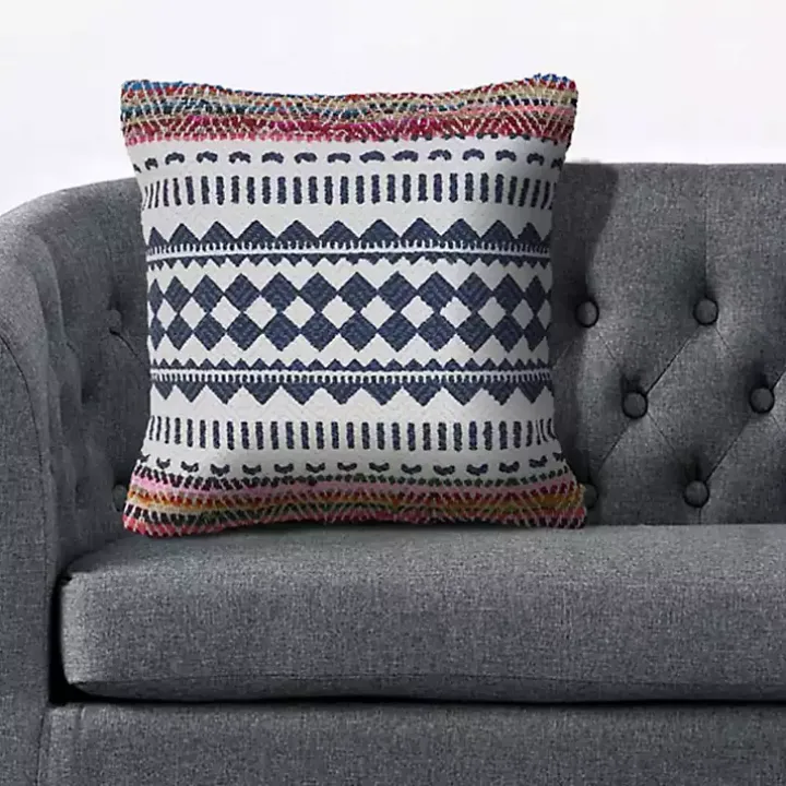 Geometric Stripe Throw Pillow