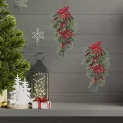 Gilded Poinsettia Christmas Swag