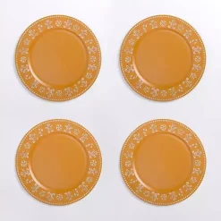 Gingerbread Christmas Chargers, Set of 4