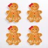Gingerbread Girl Appetizer Plates, Set of 4