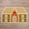 Gingerbread House Hooked Floor Mat