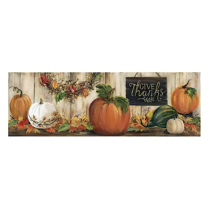 Give Thanks Pumpkin Canvas Art Print
