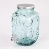 Glass Embossed Mason Jar Beverage Dispenser