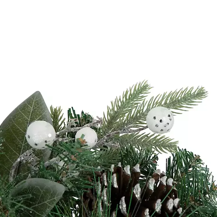 Glitter Frost Berry Pine Christmas Wreath