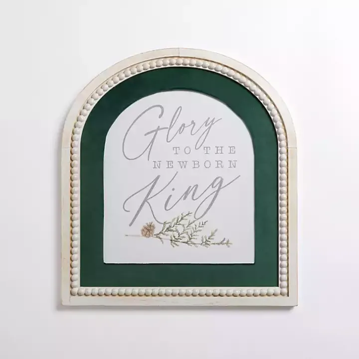 Glory to the Newborn King Arch Framed Art Print