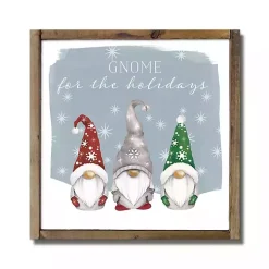 Gnome for the Holidays Framed Wood Wall Plaque