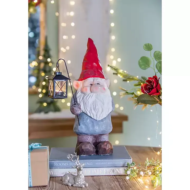 Gnome Holding Lantern Christmas Decoration
