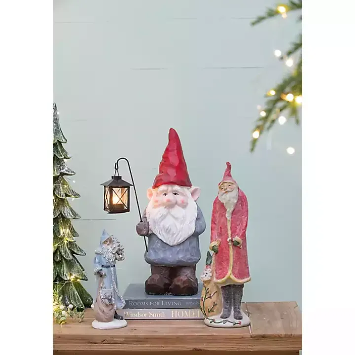 Gnome Holding Lantern Christmas Decoration
