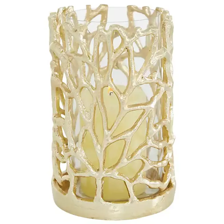 Gold Aluminum Coral Hurricane, 8 in.