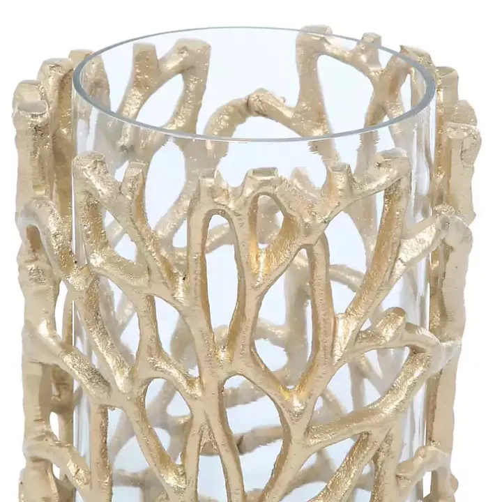 Gold Aluminum Coral Hurricane, 8 in.