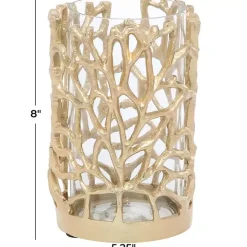 Gold Aluminum Coral Hurricane, 8 in.