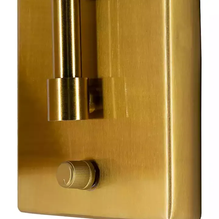 Gold and Rattan Wall Sconce