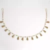 Gold and White Beaded Bell Garland