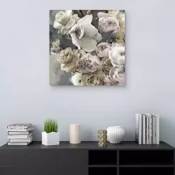 Gold Blushing Blooms Canvas Art Print