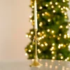 Gold Bow Taper Candle Holder, 12 in.