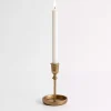 Gold Cast Iron Taper Candle Holder, 6 in.