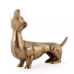 Gold Dachshund Figurine