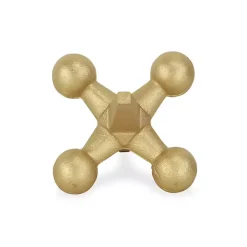 Gold Iron Jack Sculpture, 4 in.