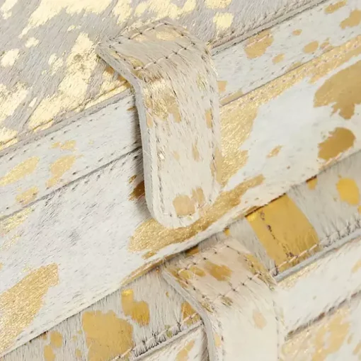 Gold Leather Hide Rustic 2-pc. Box Set