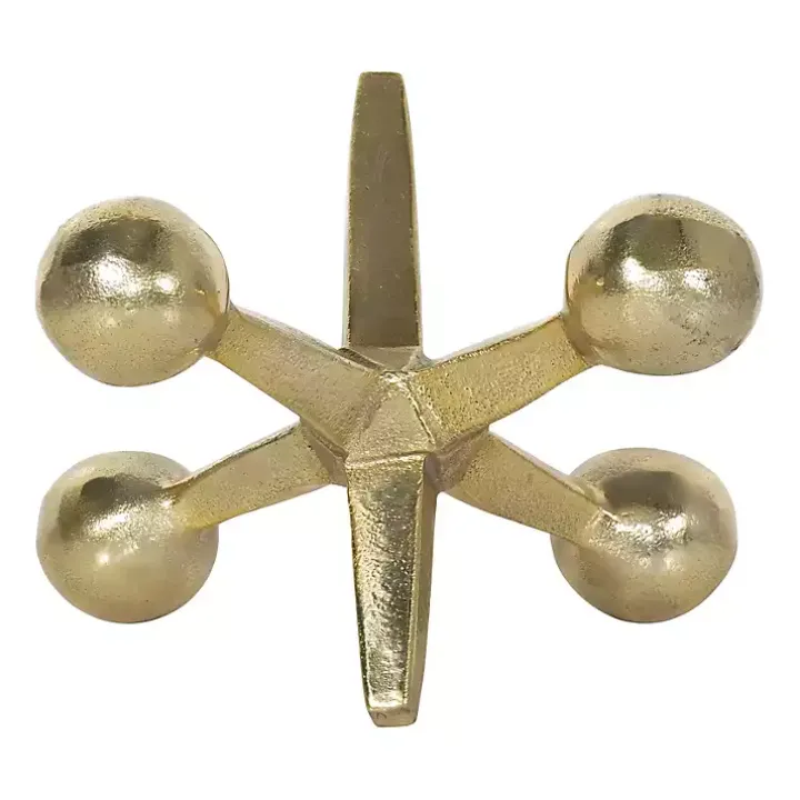 Gold Metal Jack Sculpture