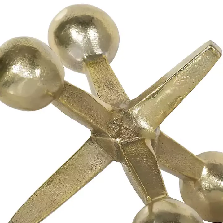 Gold Metal Jack Sculpture