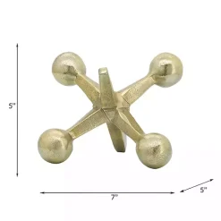 Gold Metal Jack Sculpture