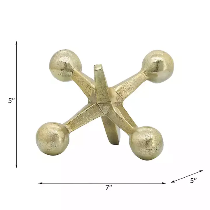 Gold Metal Jack Sculpture