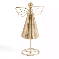 Gold Metal Tabletop Angel, 11 in.