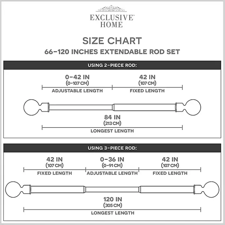 Gold Open Sphere Curtain Rod, 120 in.