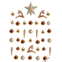 Gold 40-pc. Christmas Ornament & Star Topper Set