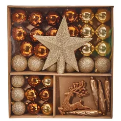Gold 40-pc. Christmas Ornament & Star Topper Set