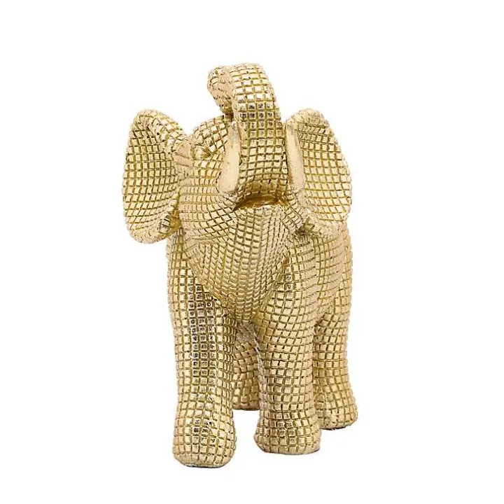 Gold Resin Elephant Figurine